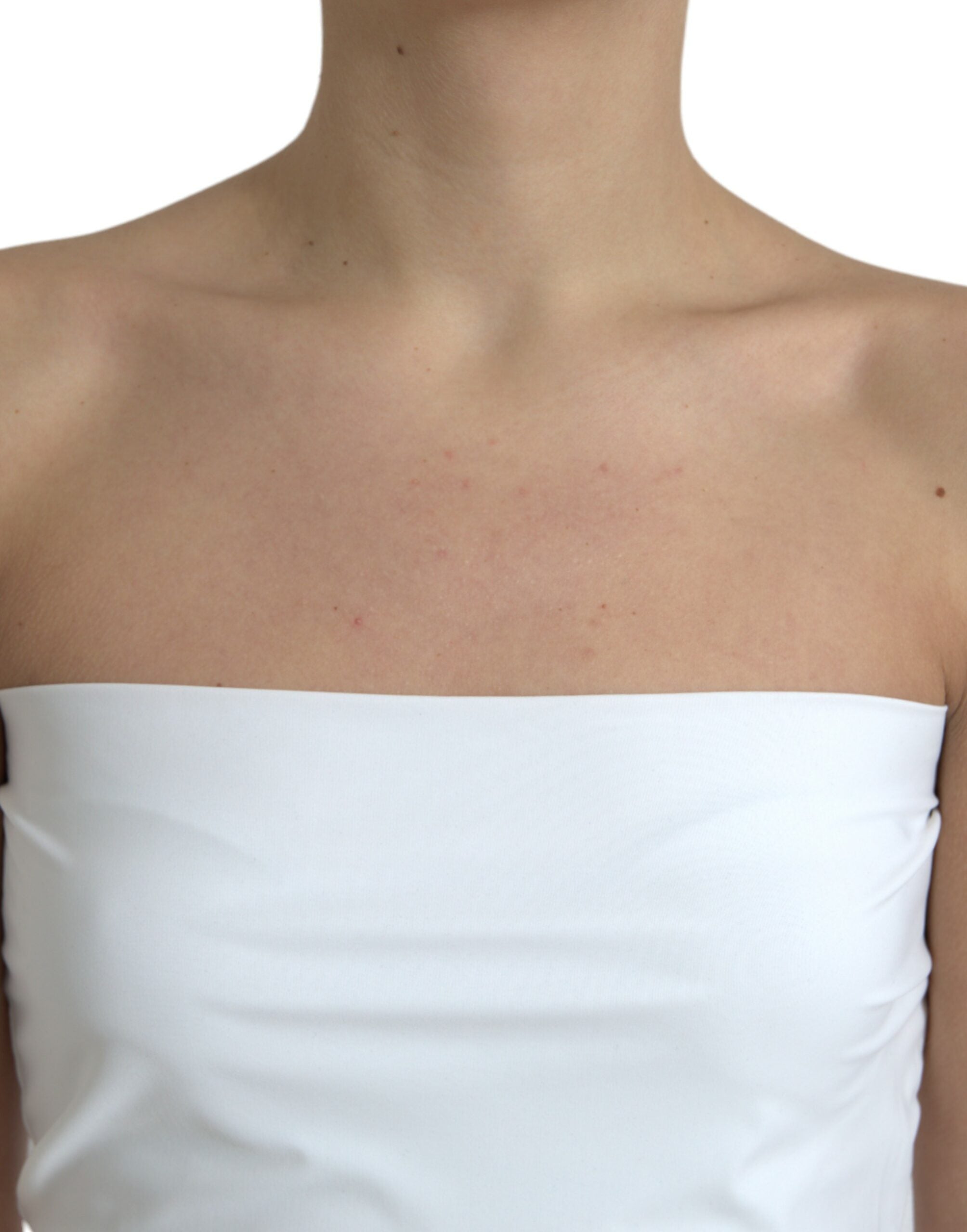 Dolce & Gabbana White Nylon Strapless Bodycon Jumpsuit Dress -   -  Dolce & Gabbana. Dolce & Gabbana White Nylon Strapless Bodycon Jumpsuit Dress -   -  Dolce & Gabbana.