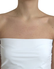 Dolce & Gabbana White Nylon Strapless Bodycon Jumpsuit Dress -   -  Dolce & Gabbana.