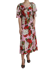 Dolce & Gabbana Multicolor Floral Crystal Embellished A-line Dress -   -  Dolce & Gabbana.