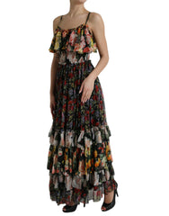 Dolce & Gabbana Multicolor Floral Chiffon Tiered Maxi Dress -   -  Dolce & Gabbana.