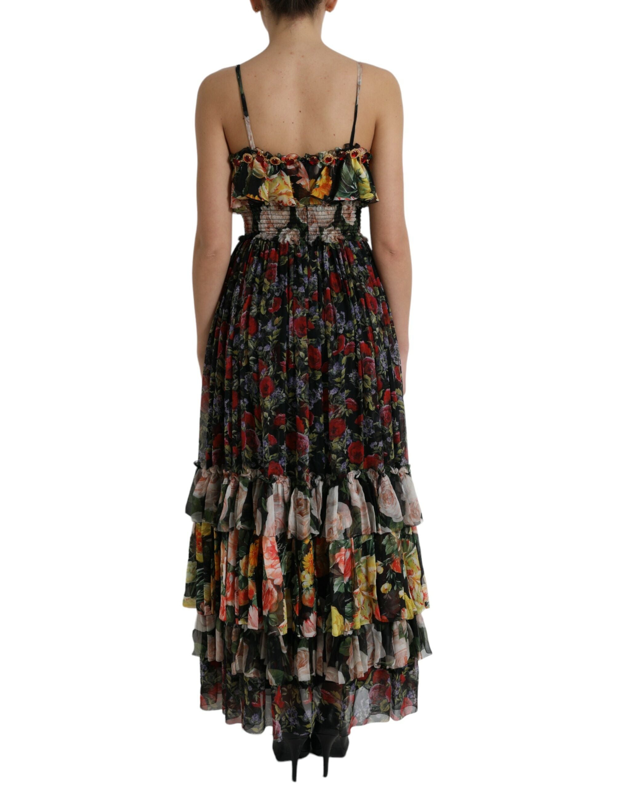 Dolce & Gabbana Multicolor Floral Chiffon Tiered Maxi Dress -   -  Dolce & Gabbana. Dolce & Gabbana Multicolor Floral Chiffon Tiered Maxi Dress -   -  Dolce & Gabbana.