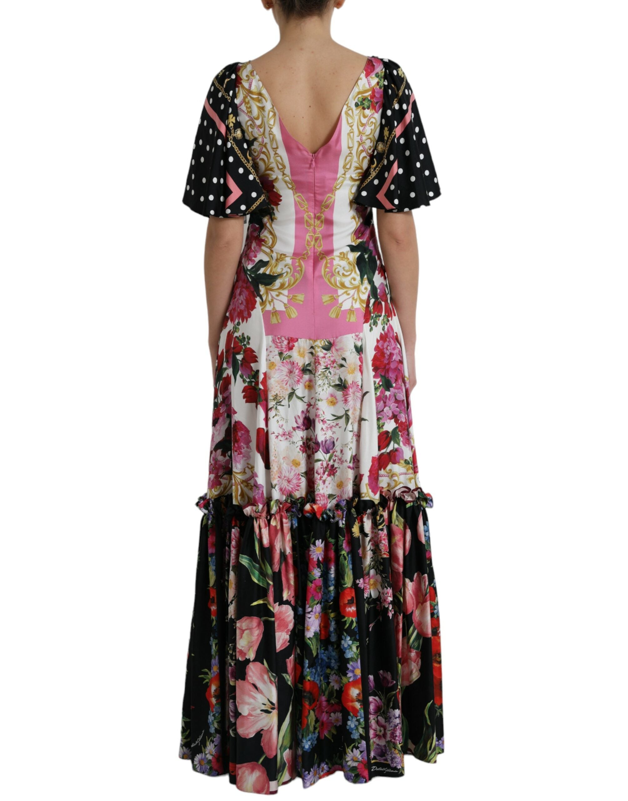 Dolce & Gabbana Multicolor Floral Print Silk Twill Gown Dress -   -  Dolce & Gabbana. Dolce & Gabbana Multicolor Floral Print Silk Twill Gown Dress -   -  Dolce & Gabbana.