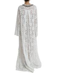 Dolce & Gabbana White Lace Crystal Embellished Shift Dress -   -  Dolce & Gabbana.