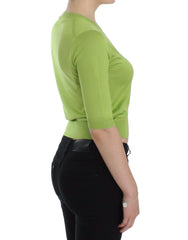 Dolce & Gabbana Green Wool V-neck Pullover Sweater Top -   -  Dolce & Gabbana.
