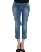 Ermanno Scervino Beachwear Blue Jeans Capri Pants Cropped -   -  Ermanno Scervino.