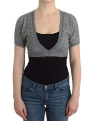 Ermanno Scervino Lingerie Knit Gray Bolero Sweater Cardigan - - Ermanno Scervino.