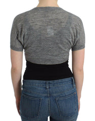 Ermanno Scervino Lingerie Knit Gray Bolero Sweater Cardigan - - Ermanno Scervino.