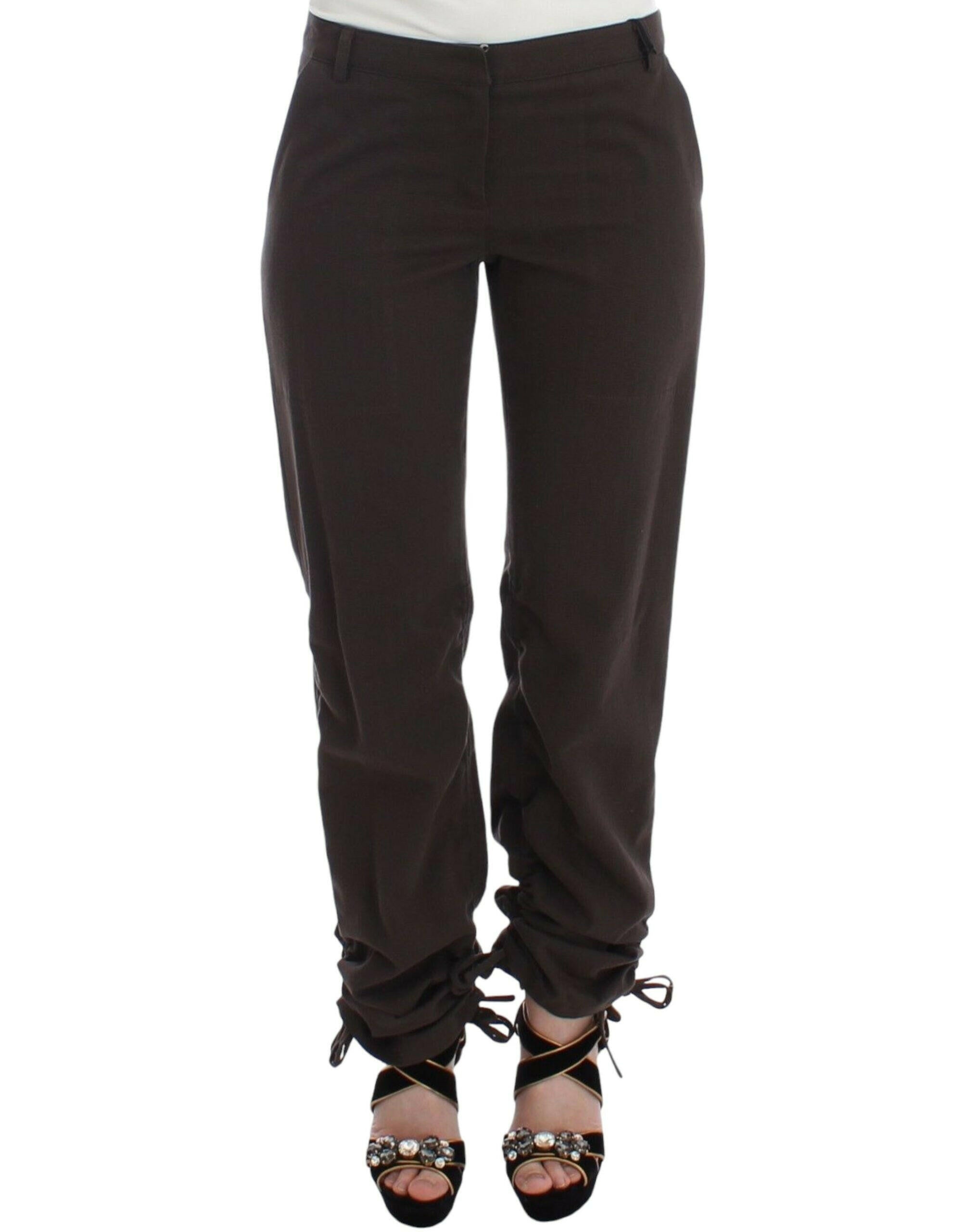 Ermanno Scervino Brown Chinos Casual Dress Pants Khakis -   -  Ermanno Scervino.