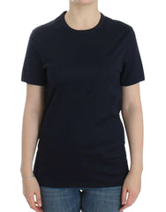 Ermanno Scervino Lingerie Blue Crewneck Cotton Logo T-shirt -   -  Ermanno Scervino.