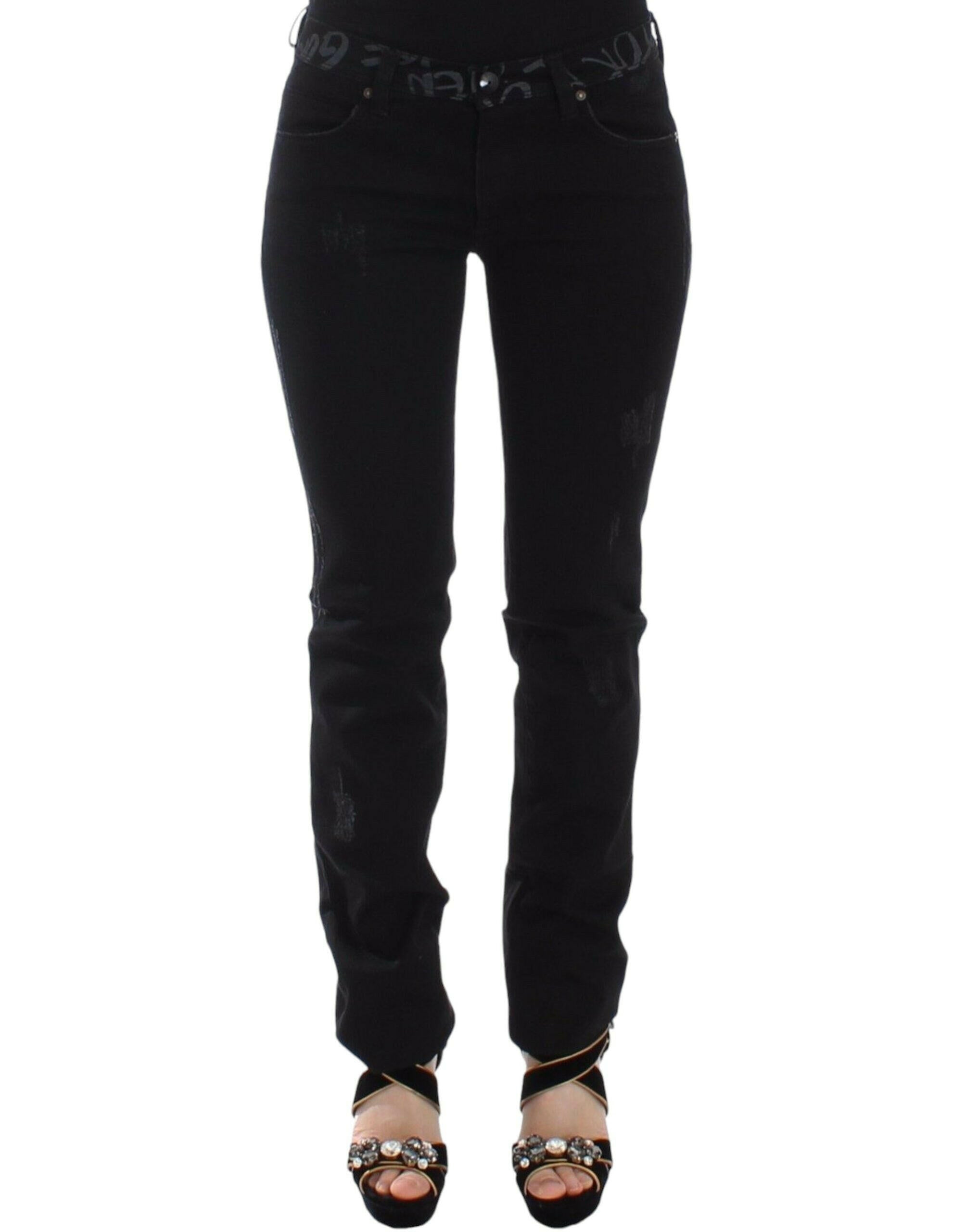Ermanno Scervino Black Slim Jeans Denim Pants Skinny Stretch -   -  Ermanno Scervino.