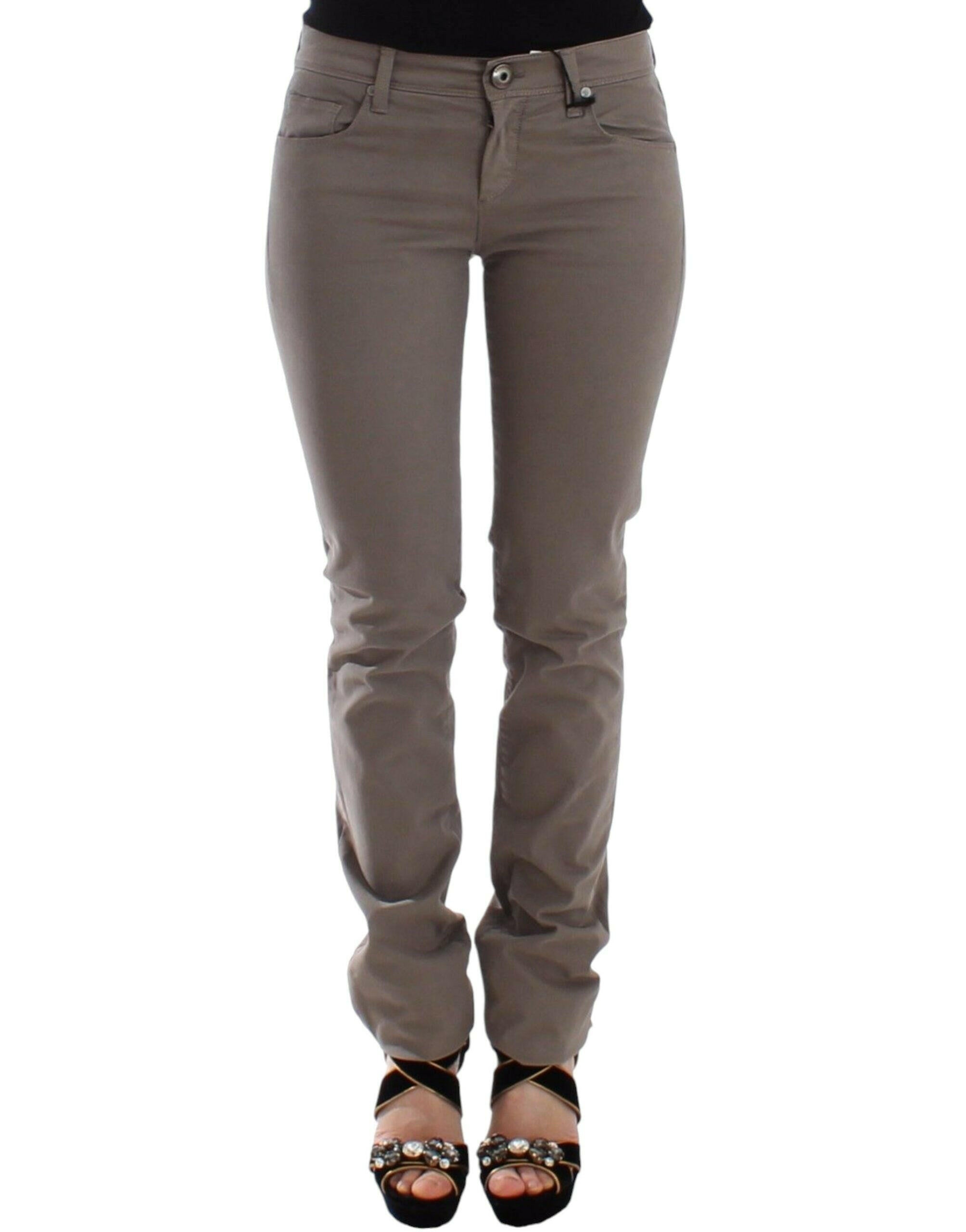 Ermanno Scervino Taupe Beige Slim Jeans Denim Pants Skinny -   -  Ermanno Scervino.