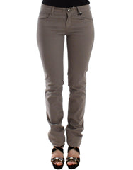 Ermanno Scervino Taupe Beige Slim Jeans Denim Pants Skinny -   -  Ermanno Scervino.