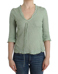 Ermanno Scervino Green Lightweight Knit Sweater Top Blouse - - Ermanno Scervino.