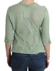 Ermanno Scervino Green Lightweight Knit Sweater Top Blouse - - Ermanno Scervino.