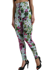 Dolce & Gabbana Multicolor Floral High Waist Leggings Pants -   -  Dolce & Gabbana.