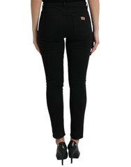 Dolce & Gabbana Black Cotton Mid Waist Skinny Denim Jeans -   -  Dolce & Gabbana.