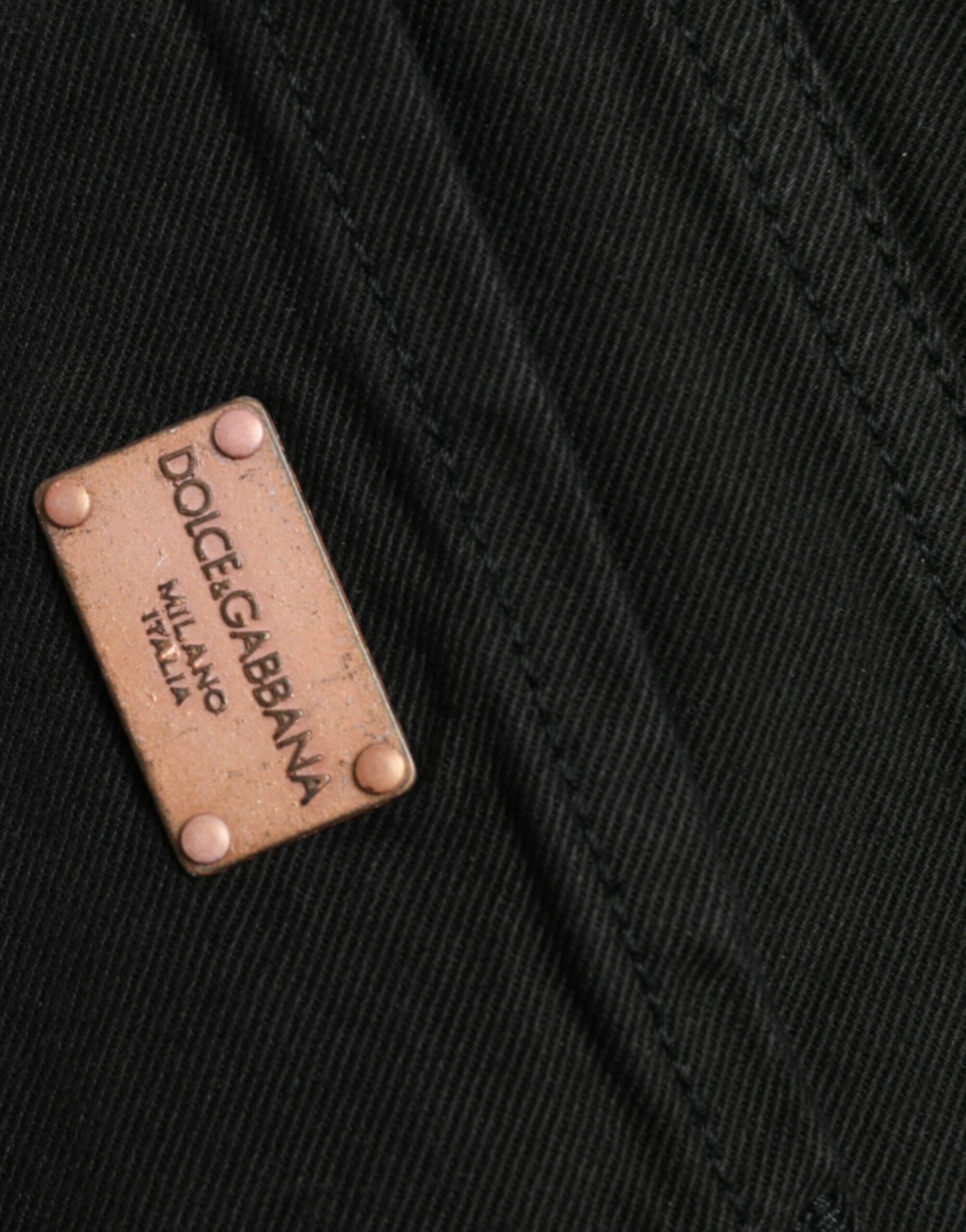 Dolce & Gabbana Black Cotton Mid Waist Skinny Denim Jeans -   -  Dolce & Gabbana. Dolce & Gabbana Black Cotton Mid Waist Skinny Denim Jeans -   -  Dolce & Gabbana.