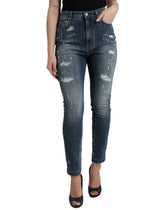 Dolce & Gabbana Dark Blue Distressed GRACE Skinny Denim Jeans -   -  Dolce & Gabbana.