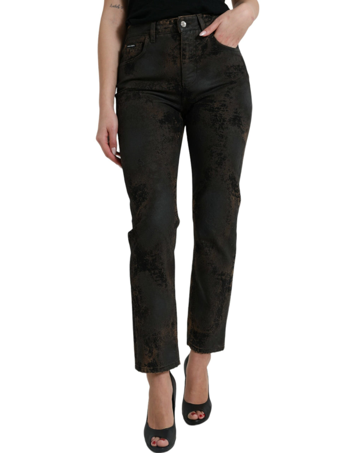 Dolce & Gabbana Brown BOYFRIEND Mid Waist Cotton Denim Jeans -   -  Dolce & Gabbana.