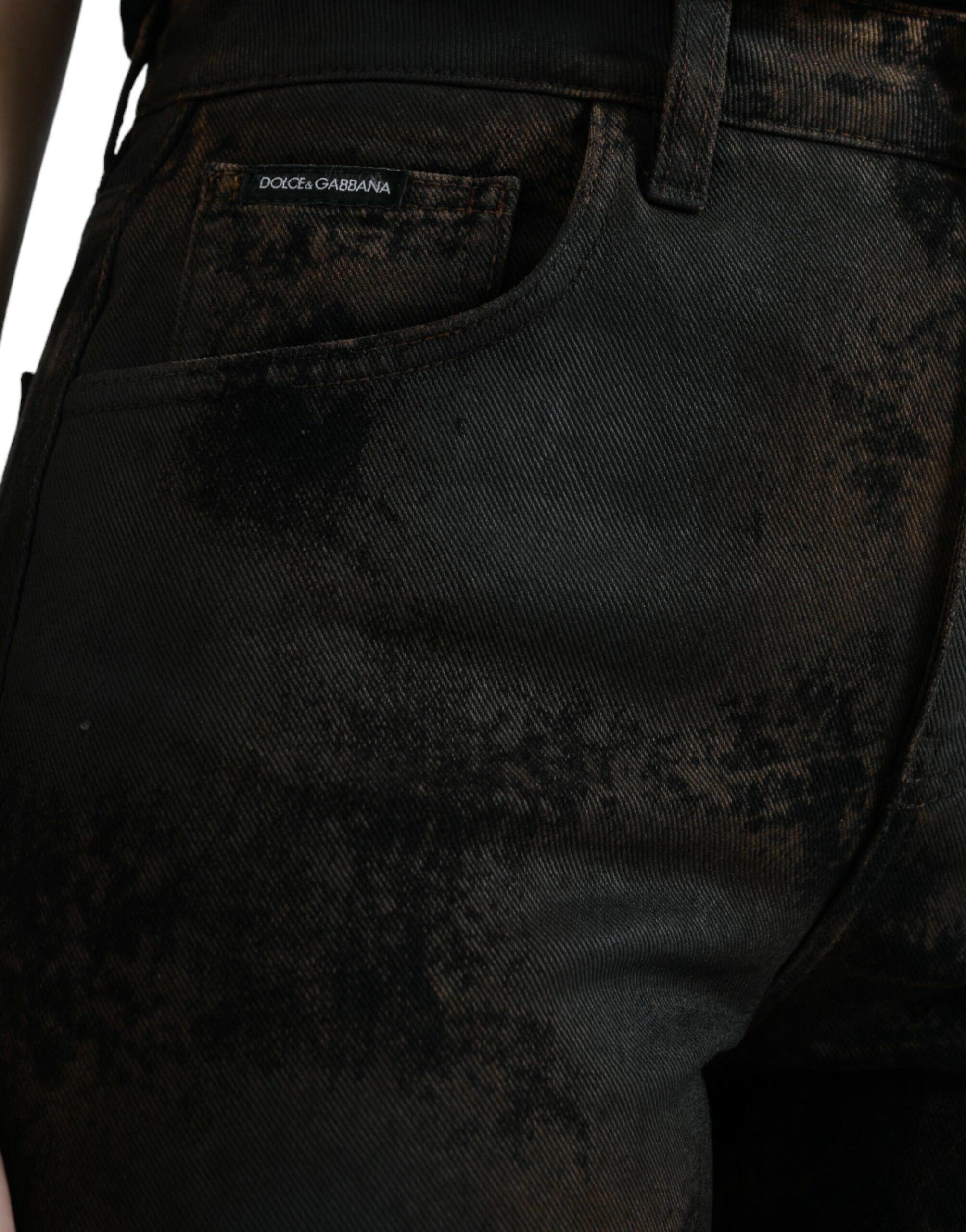 Dolce & Gabbana Brown BOYFRIEND Mid Waist Cotton Denim Jeans -   -  Dolce & Gabbana. Dolce & Gabbana Brown BOYFRIEND Mid Waist Cotton Denim Jeans -   -  Dolce & Gabbana.