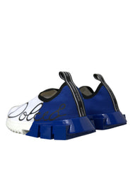 Dolce & Gabbana White Blue Sorrento Low Top Men Casual Sneakers Shoes -   -  Dolce & Gabbana.
