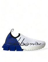 Dolce & Gabbana White Blue Sorrento Low Top Men Casual Sneakers Shoes -   -  Dolce & Gabbana.