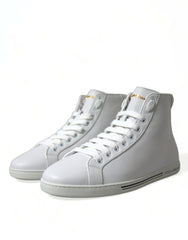 Dolce & Gabbana White Saint Tropez High Top Men Sneakers Shoes -   -  Dolce & Gabbana.