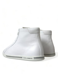 Dolce & Gabbana White Saint Tropez High Top Men Sneakers Shoes -   -  Dolce & Gabbana.