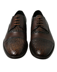 Dolce & Gabbana Brown Exotic Leather Lace Up Oxford Dress Shoes -   -  Dolce & Gabbana.