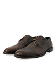 Dolce & Gabbana Brown Exotic Leather Lace Up Oxford Dress Shoes -   -  Dolce & Gabbana.