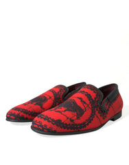 Dolce & Gabbana Red Black Torero Loafers Slippers Men Shoes -   -  Dolce & Gabbana.