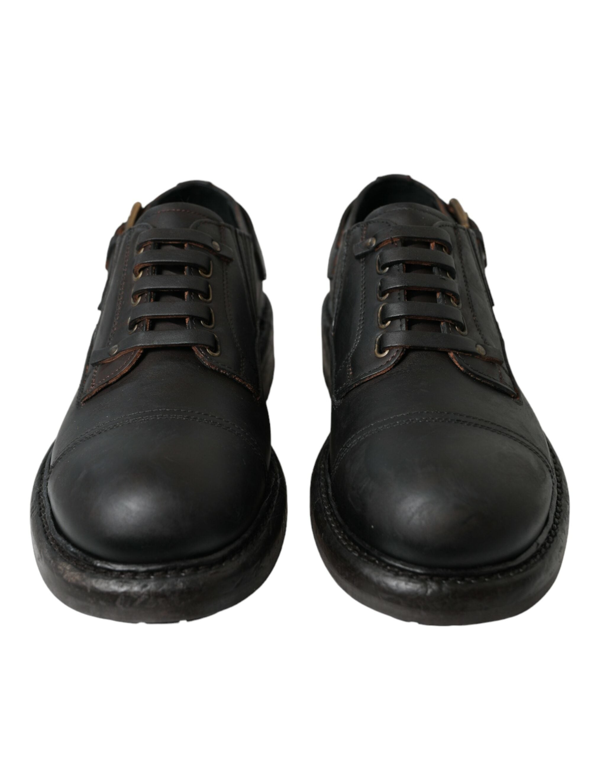 Dolce & Gabbana Brown Leather Lace Up Derby Men Dress Shoes -   -  Dolce & Gabbana. Dolce & Gabbana Brown Leather Lace Up Derby Men Dress Shoes -   -  Dolce & Gabbana.