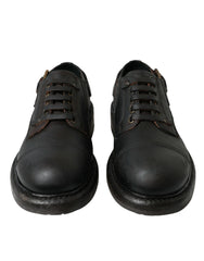 Dolce & Gabbana Brown Leather Lace Up Derby Men Dress Shoes -   -  Dolce & Gabbana.