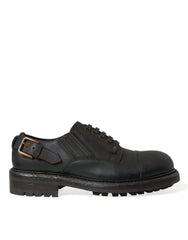 Dolce & Gabbana Brown Leather Lace Up Derby Men Dress Shoes -   -  Dolce & Gabbana.