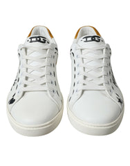 Dolce & Gabbana White Leather LOVE Milano Men Sneakers Shoes -   -  Dolce & Gabbana.