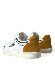 Dolce & Gabbana White Leather LOVE Milano Men Sneakers Shoes -   -  Dolce & Gabbana.
