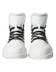 Dolce & Gabbana White Vulcano Trekking Ankle Boots Shoes -   -  Dolce & Gabbana.