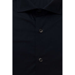 Bagutta Blue Cotton Men Slim Shirt -   -  Bagutta.