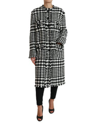 Dolce & Gabbana Black White Houndstooth Trench Coat Jacket -   -  Dolce & Gabbana.