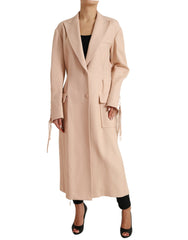 Dolce & Gabbana Beige Cotton Single Breasted Long Coat Jacket -   -  Dolce & Gabbana.