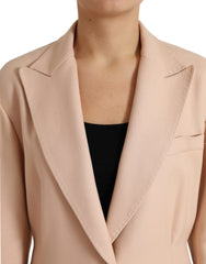 Dolce & Gabbana Beige Cotton Single Breasted Long Coat Jacket -   -  Dolce & Gabbana.
