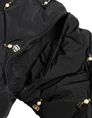 Dolce & Gabbana Black Embellished Quilted Shell Bomber Jacket -   -  Dolce & Gabbana.