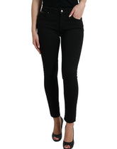 Dolce & Gabbana Black Cotton Mid Waist Skinny Denim Jeans -   -  Dolce & Gabbana.