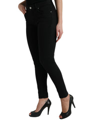 Dolce & Gabbana Black Cotton Mid Waist Skinny Denim Jeans -   -  Dolce & Gabbana.