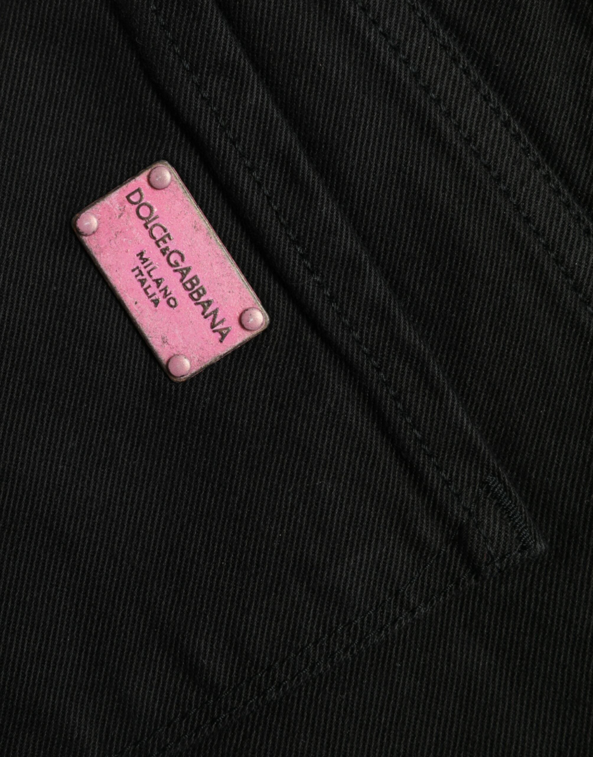 Dolce & Gabbana Black Cotton Mid Waist Skinny Denim Jeans -   -  Dolce & Gabbana. Dolce & Gabbana Black Cotton Mid Waist Skinny Denim Jeans -   -  Dolce & Gabbana.