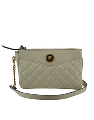 Versace Elegant White Lamb Leather Crossbody Pouch - Luxury Cross Body Bag for Women - Versace.
