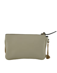 Versace Elegant White Lamb Leather Crossbody Pouch - Luxury Cross Body Bag for Women - Versace.