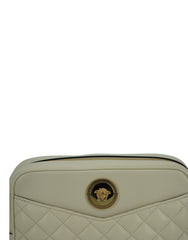 Versace Elegant White Leather Camera Shoulder Bag -  Luxury Shoulder Bag for Women -  Versace.