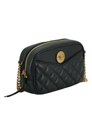 Versace Elegant Small Black Leather Crossbody Bag -  Luxury Cross Body Bag for Women -  Versace.