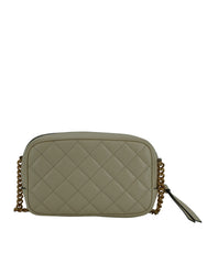 Versace Elegant White Lamb Leather Camera Bag -  Luxury Cross Body Bag for Women -  Versace.